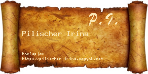 Pilischer Irina névjegykártya